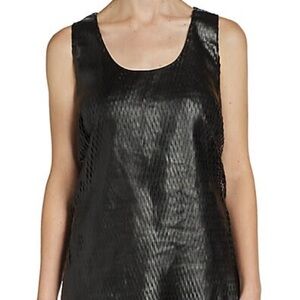 Wells Grace slashed faux leather panel top